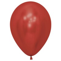 Sempertex 30cm Crystal Reflex Red Latex Balloons 915, 50 Pack