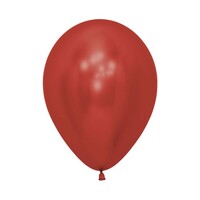 Sempertex 12cm Crystal Reflex Red Latex Balloons 915, 50 Pack