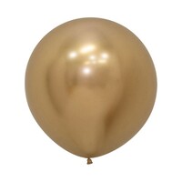 Sempertex 60cm Metallic Reflex Gold Latex Balloons 970, 3PK
