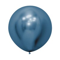 Sempertex 60cm Metallic Reflex Blue Latex Balloons 940, 3PK