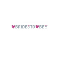 Bride to Be Glitter Illustrated Banner