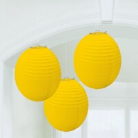 Round Paper Lanterns Yellow Sunshine