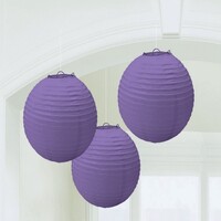 Round Paper Lanterns New Purple 