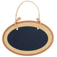 Chalkboard Sign MDF Mini Oval Sign Natural with Twine Hanger