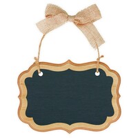 Chalkboard Sign MDF Small Marquee Sign Natural with Twine Bow Hanger