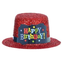 Birthday Bright Mini Hat Glitter Plastic 
