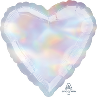 45cm Standard Heart Holographic Iridescent S40