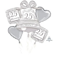 Bouquet Silver Scroll 25th Anniversary P75