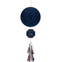 Navy Bride Honeycomb Hanging Decoration and Tail 