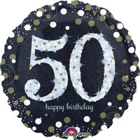 45cm Standard Holographic Sparkling Birthday 50 S55