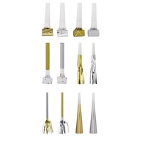 Party Noisemakers Blowouts Silver and Gold Mega Value Pack