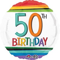 45cm Standard HX Rainbow Birthday 50 S40
