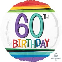 45cm Standard HX Rainbow Birthday 60 S40