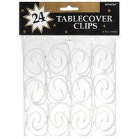 Table Cover Clips Value Pack Clear Plastic 