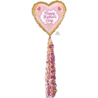 AirWalker Extra Large Pom Pom Happy Mother's Day Gold and Pink P60