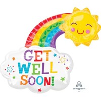 SuperShape Extra Large Get Well Soon Happy Rainbow P35