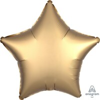 45cm Standard Extra Large Satin Luxe Gold Sateen Star S18