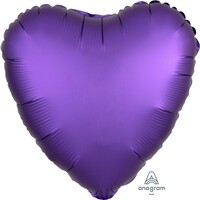 45cm Standard HX Satin Luxe Purple Royale Heart S18