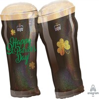 SuperShape Extra Large Happy St Patrick's Day Beer Glasses P35