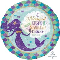 45cm Standard Holographic Mermaid Wishes and Kisses S55