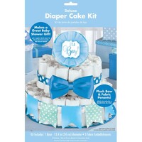 Baby Shower Blue Deluxe Diaper Cake Kit
