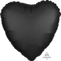 45cm Standard HX Satin Luxe Onyx Heart S18