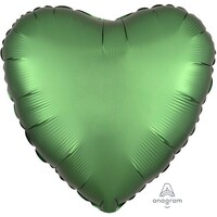 45cm Standard HX Satin Luxe Emerald Heart S18