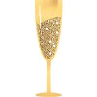 Champagne Jumbo Glasses Gold Glittered Photo Props