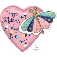 Multi-Balloon Extra Large Happy Mother's Day Butterfly and Heart P47