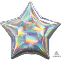 45cm Standard Holographic Iridescent Silver Star S40