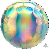 45cm Standard Holographic Iridescent Pastel Rainbow Circle S40