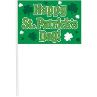 Happy St Patrick's Day Flags Plastic