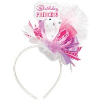 Birthday Princess Fashion Headband Fabric and Ribbon