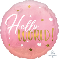 45cm Standard HX Pink Baby Girl Hello World S40