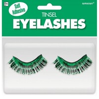 Tinsel Eyelashes Green