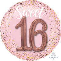 Multi-Balloon Sweet Sixteen Pink Blush P75