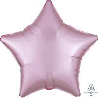 45cm Standard Extra Large Satin Luxe Pastel Pink Star S18