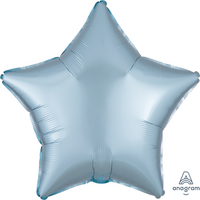 45cm Standard Extra Large Satin Luxe Pastel Blue Star S18