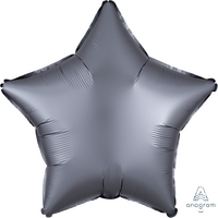 45cm Standard Extra Large Satin Luxe Graphite Star S18