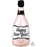 Standard Shape Extra Large Happy New Year Rose Gold Bubbly Bottle S50
