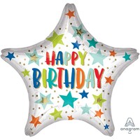 45cm Standard Extra Large Happy Birthday Stars and Dots Star S40