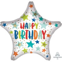 Jumbo HX Happy Birthday Stars and Dots Star P32