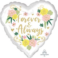45cm Standard HX Forever and Always Floral Heart S40