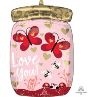 Standard Shape Extra Large Love Bugs and Butterflies Jar Love You! S50