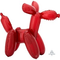 CI: Multi-Balloon Red Balloon Dog A75