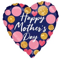 Jumbo HX Happy Mother's Day Navy and Glitter Dots P32
