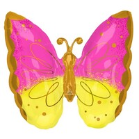 SuperShape Extra Large Pink and Yellow Butterfly P30