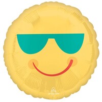 45cm Standard HX Yellow Smiley Face and Sunglasses S40