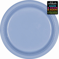 Premium Plastic Plates 26cm 20 Pack  Pastel Blue
