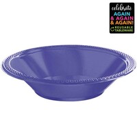 Premium Plastic Bowls 355ml 20 Pack  New Purple